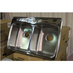 NAUTIKA 31 X 20.5 X 8 STAINLESS STEEL DOUBLE SINK