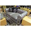 Image 1 : GREY LEATHER RECEPTION COUCH