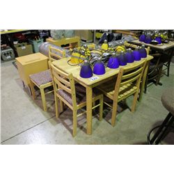 MAPLE DINING TABLE WITH 5 CHAIRS
