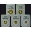 Image 1 : CHINA 1985 Panda Gold Set(5), all PCGS MS69