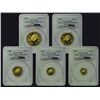 Image 1 : CHINA 1986 Panda Gold Set(5), all PCGS MS69