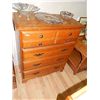 Image 1 : MAPLE HIGH BOY DRESSER - 4 DRAWER