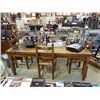 Image 1 : SOLID WOOD RUSTIC FARM TABLE & 4 DINING CHAIRS