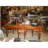 Image 2 : SOLID WOOD RUSTIC FARM TABLE & 4 DINING CHAIRS
