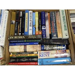 BOX OF ASSORTED QUALITY HARD COVER BOOKS & OTHERS