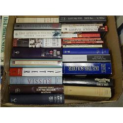 BOX OF ASSORTED QUALITY HARD COVER BOOKS & OTHERS