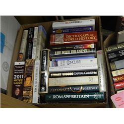 BOX OF ASSORTED QUALITY HARD COVER BOOKS & OTHERS
