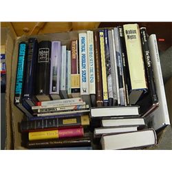 BOX OF ASSORTED QUALITY HARD COVER BOOKS & OTHERS