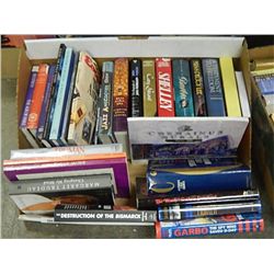 BOX OF ASSORTED QUALITY HARD COVER BOOKS & OTHERS