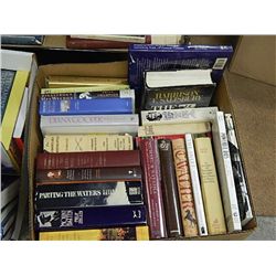 BOX OF ASSORTED QUALITY HARD COVER BOOKS & OTHERS