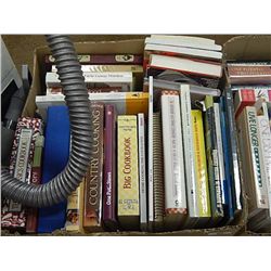 BOX OF ASSORTED QUALITY HARD COVER COOK BOOKS & OTHERS