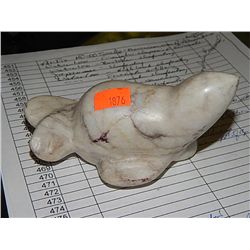 MARBLE CARVING - SEAL - WHITE