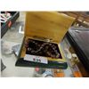 Image 1 : VINTAGE JEWELERY BOX WITH GLASS BEADED NECKLACE