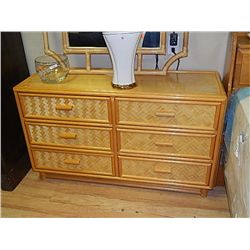 WICKER DRESSER - 6 DRAWER