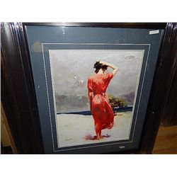 FRAMED PRINT  AFTERNOON STROLL - PINO -  RETAIL APPROX $550