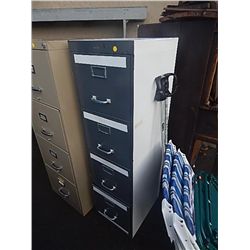 FILING CABIENT - BLUE/GREY - 4 DRAWER