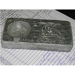 SOAP STONE CARVING - I.O.S.A CANADA 1980