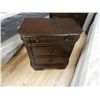 Image 1 : CONTEMPORARY MAHOGANY NITE STAND - 3 DRAWER AS-IS