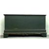 Image 1 : Six-board blanket box. Original green paint. Interior till with two drawers below. Circa 1850. N...