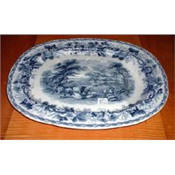 Tree and well Davenport platter with farm scene. $600-800...