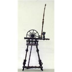 Ornate Victorian spinning wheel. Intricate turnings overall. Unusually small proportions. 28" h...