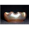 Image 1 : Tiffany salt dish with crimped edge. Signed with paper label and engraved LCT. 2 1/2" diameter $...