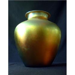 Steuben gold aurene vase. Signed Steuben Aurene. 8 1/2" tall X 8" diameter $1000-1200...