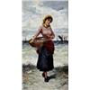 Image 1 : Frederick Reginald Donat. The day's catch. Oil on board. Signed F. R. Donat in lower right. Fram...
