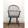 Image 1 : Windsor arm chair. Some traces of old paint. Circa 1800. Note crack in back. Seat is 16"h 35"w X...