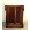 Image 1 : Unusual American Victorian white marble top storage cabinet. 3/4 columns with lion's heads and c...