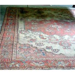 Oriental rug, Serapi. Note damage. 10'8" x 8'2" $1500-2000...