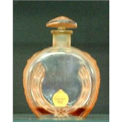 Lalique style perfume bottle. Label reads  Un air Emboume RIOAUD.  Molded women on sides. $200-30...