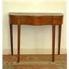 Image 1 : Mahogany inlaid hepplewhite card table. Dovetailed case. Four legs and a swing leg. Circa 1820....