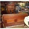 Image 2 : ANTIQUE CANADIAN OAK BED FRAME - HEADBOARD, FOOT BOARD AND RAILS