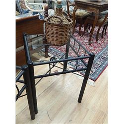 WROUGHT IRON AND GLASS END TABLE - NEW