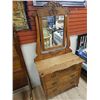 Image 1 : ANTIQUE DRESSER WITH MIRROR - 3 DRAWER