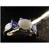 Image 2 : RING - 14K GOLD 1.73 CARAT OPAL & TANZANITE  - COCKTAIL DESIGN - CRETIFICATE INCLUDED - $3297.64