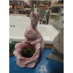 CONCRETE - PLANTER - RABBIT - PINK