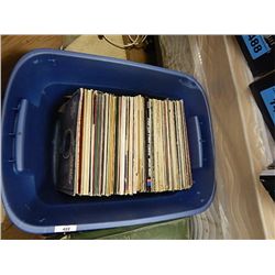 RUBBERMAID TUB OF ASSORTED RECORDS