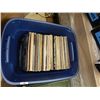 Image 1 : RUBBERMAID TUB OF ASSORTED RECORDS