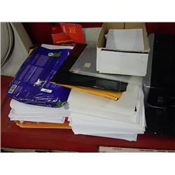 STACK OF ASSORTED STATIONARY - 2 PILES