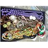 Image 1 : TRAY OF ASSORTED COSTUME AND OTHER JEWELERY - TRAY NOT INCLUDED