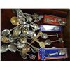 Image 1 : TRAY OF ASSORTED COLLECTABLE SPOONS - TRAY NOT INCLUDED