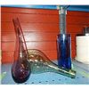 Image 1 : ARTSY VASES / BOTTLES - 3 TOTAL