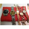 Image 2 : RED SATIN CASE OF ASSORTED WATCHES