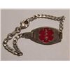 Image 1 : SILVER MEDICAL ALERT BRACLET - .925 SILVER