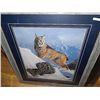 Image 1 : FRAMED PRINT "BOBCAT - DANIEL SMITH -  RETAIL APPROX $600