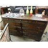 Image 1 : MAHOGANY DRESSER - 9 DRAWER
