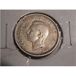 COIN - 1947 SILVER CANDA 25 CENTS