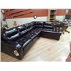 Image 2 : LEATHER 2 PC SECTIONAL SOFA SET - LOUNGE END - NEW - BROWN